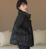 Hot casual winter fashion explosion short small light bread jacket stand-up collar duck down warm down jacket women