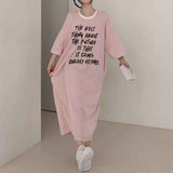 2025 THEMEISLES Manufacturer T-shirt skirt women's popular new summer explosion casual dress pure cotton Korean loose and thin letter short sleeves