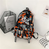 Middle School Student Tie-Dye Fashion Personality Trend Backpack Travel Backpack Large Capacity Junior High School Student Men's and Women's Schoolbags Wholesale