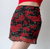 themeisles - Vintage Roses Mesh Skirt ~ HANDMADE