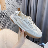 Genuine Leather Cortez Women's  New Ballet Training Shoes Lace-up Retro Easy Matching Lightweight Breathable Sports White Shoes