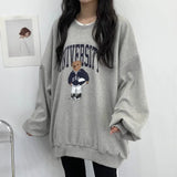 THEMEISLES Korean cartoon wholesale Popular trade cotton Korean version sweater women's Korean version crew neck clothes loose velvet spring and autumn ins tide brand