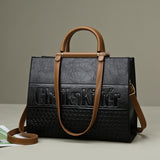 Handbag  large-capacity tote bag New women's commuter bag Fashion temperament Embossed women's bag can be one shoulder