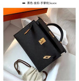 THEMEISLES Genuine Leather Women's Bag Second Generation Kelly Bag High-Grade Exquisite Handbag All-Match Shoulder Messenger Bag Kelly Bag