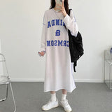 2025 THEMEISLES Manufacturer Japanese dress women's autumn and winter design sense casual long velvet inner with loose knee Korean version T-shirt skirt