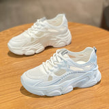 Popular Platform Dad Shoes Female  New Summer Breathable Mesh Surface Shoes Ins Trendy White Casual Women's Sports Shoes