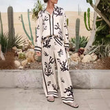 THEMEISLES European and American Style  Spring and Summer New Women's Shirt Fashion Dignified Sense of Design Versatile Slimming Positioning Printing Suit