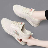 themeisles Spring and Summer New Women's All-Match Mesh Surface Shoes Casual Fashion Sneaker Flying Woven Breathable Comfortable Shoes Wholesale Delivery