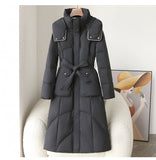 Down jacket women's winter 2025 new high-end and high-end Pinghu white duck down long white duck down warm women's clothing wholesale