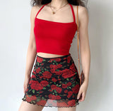 themeisles - Vintage Roses Mesh Skirt ~ HANDMADE