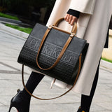 Handbag  large-capacity tote bag New women's commuter bag Fashion temperament Embossed women's bag can be one shoulder