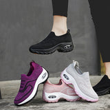 themeisles Women's Breathable Platform Spring and Summer New Sports and Leisure Women's Shoes Flyknit Casual Sneaker Cross-Border plus Size Women's Shoes