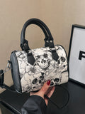 THEMEISLES New Boston Women's Bag Minority Fashion Skull Print Handbags Personality Shoulder Bag European and American Portable Pillow Bag