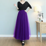 themeisles Beautiful Tulle Long Skirt, Women Tulle Skirts, Fashionable Women Skirts