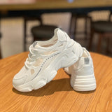 Popular Platform Dad Shoes Female  New Summer Breathable Mesh Surface Shoes Ins Trendy White Casual Women's Sports Shoes