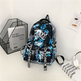 Middle School Student Tie-Dye Fashion Personality Trend Backpack Travel Backpack Large Capacity Junior High School Student Men's and Women's Schoolbags Wholesale