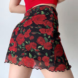 themeisles - Vintage Roses Mesh Skirt ~ HANDMADE