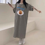 2025 THEMEISLES Manufacturer T-shirt skirt women's popular new summer explosion casual dress pure cotton Korean loose and thin letter short sleeves