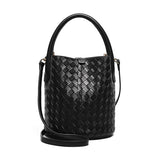 THEMEISLES 2025 Bag women's senior sense popular new women's bag leather handbag women's versatile woven bucket shoulder messenger bag women