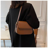 THEMEISLES Bag Women's Messenger Bag  Vintage Saddle Bag All-Match Shoulder Fall Winter Fashion Women's Bag Simple Cross-Border Wholesale