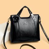 Women's handbag Fashion commuter style bag Large capacity high-end shoulder bag Simple business texture handbag