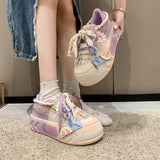 themeisles Spring New Women's Casual Shoes Ugly and Cute Big Head Sports Board Shoes Muffin Dissolved Platform Canvas Shoes Wholesale