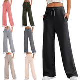 THEMEISLES 2023 Cross-border  Women's Autumn Casual Loose Wide Leg Sports High Waist Pants Comfortable and Light