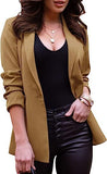 THEMEISLES 2023  Women's Casual Blazer Long Sleeve Oversized Front Flap Business Lapel Button Office Jacket