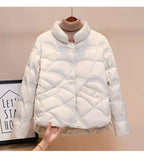 Xiangyun down jacket women's short New new stand-up collar lightweight thin fashionable white duck down jacket popular trend