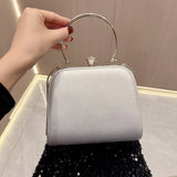 THEMEISLES 2025 New New Popular trade diamond-encrusted clutch bag, women's handbag, celebrity banquet handbag, one shoulder oblique span dinner bag