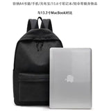 Cross-Border Backpack Men's Backpack Large Capacity Casual Canvas Traveling Bag College Students Bag Men's Fashion Trend