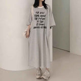 2025 THEMEISLES Manufacturer T-shirt skirt women's popular new summer explosion casual dress pure cotton Korean loose and thin letter short sleeves