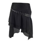 THEMEISLES New Skirt Women's Punk & Rock Skirt Hiphop Performance Skirt Halloween Irregular Stage Performance Skirt 2025