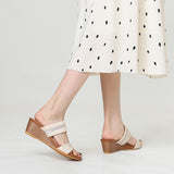 Cross-Border One-Strap Fashionable Elegant New Women's Shoes Comfortable Not Tired Foot Wedge Sandals