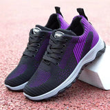 New Spring and Autumn Flying Woven Men's and Women's Couple Sneakers Fashionable All-Match Running Shoes Mesh Breathable Casual Walking Shoes