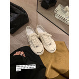 themeisles In Stock Sheepskin Version Su Cojin Same Upgraded Version Jack Purcell Thick Sole Height Increasing Casual Canvas Sneakers Women's White Shoes