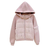 NY9085 European big-name women's clothing winter fashion trend hooded down jacket versatile splicing top women