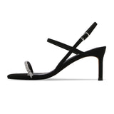 New Summer Stiletto Sandals Women's Black Crystal Buckle Korean Style Internet Hot High Heels Women's Shoes