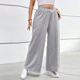 themeisles Cross-Border HOTan and NEWn plus Size Women's Clothes  Autumn and Winter New Elastic Waist Casual Wide-Leg Pants Fashion Sports Trousers Pant