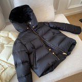 A11 white goose down jacket women's New new short thickened bread European winter