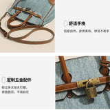 THEMEISLES Retro Do the Old Cowboy Kelly Bag Casual All-Match Shoulder Bag High Sense Temperament Commute Women Hand-Carrying Crossbody Bag Bag