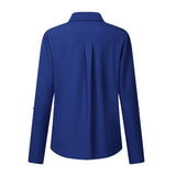 THEMEISLES Autumn and Winter Independent Station Temu  EBay Solid Color Long-Sleeved Shirt Single-Breasted Top for Women