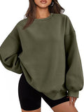 THEMEISLES Europe, America New  women's oversized sports crew neck pullover sweater casual and comfortable autumn fashion bathroom clothes