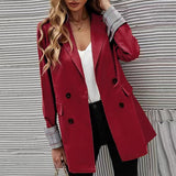 THEMEISLES 2023 cross-border autumn and winter new women's clothing  independent station solid color lapel button slim temperament blazer