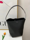 THEMEISLES Autumn and Winter Niche Genuine Leather Bucket Bag First Layer Cowhide High Sense Large Capacity Commuter Tote Women's Shoulder Bag