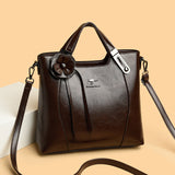 Women's handbag Fashion commuter style bag Large capacity high-end shoulder bag Simple business texture handbag