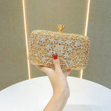 THEMEISLES 2025New New diamond-encrusted dinner bag 2025 women's banquet clutch bag Celebrity versatile dress rhinestone bag