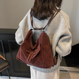 THEMEISLES 2025 Vintage commuter tote bag women's large capacity 2025 new niche design shoulder messenger bag casual backpack