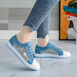 themeisles 2018 Summer Korean Style New Women's Hollow Denim Mesh Shoes Flat Casual Shoes Breathable Cloth Shoes Student Mesh Shoes