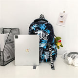 Middle School Student Tie-Dye Fashion Personality Trend Backpack Travel Backpack Large Capacity Junior High School Student Men's and Women's Schoolbags Wholesale